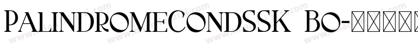 PalindromeCondSSK Bo字体转换